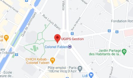 Photo du plan d'accès d'Ugips Asso à Paris 
